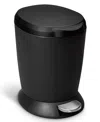 Simplehuman 6 Litre Plastic Round Step Can In Black