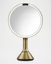 Simplehuman 8" Round Senor Mirror With Touch Control Brightness Control In Brass