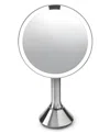 Simplehuman 8" Round Sensor Makeup Mirror With Touch-control Dual Light Settings In Stainless Steel