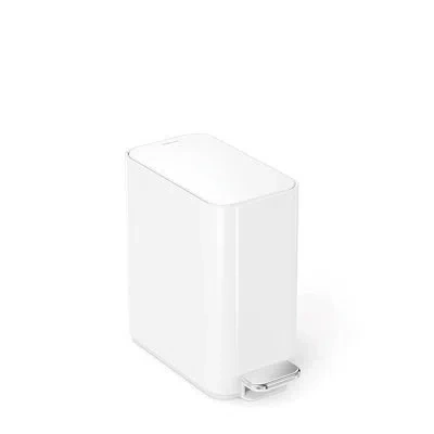Simplehuman 9 Liter/2.5 Gallon Slim Step Can In White