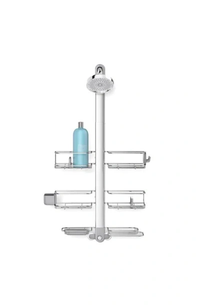 Simplehuman Adjustable Caddy, Stainless Steel + Anodized Aluminum In Silver