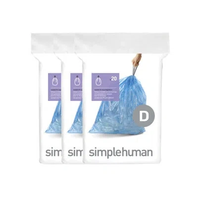 Simplehuman Code D Custom Fit Drawstring Trash Bags In Blue