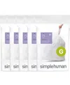 Simplehuman Code G Custom Fit Liners With Quick Dispense Packs In White