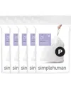 Simplehuman Code P Custom Fit Liners With Quick Dispense Packs In White