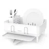 Simplehuman Compact Dishrack In White Steel