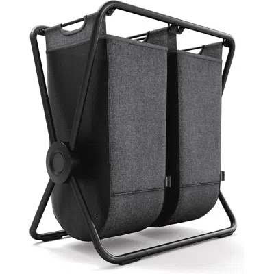 Simplehuman Double X-frame Hamper, Heavy-gauge Steel Frame In Black