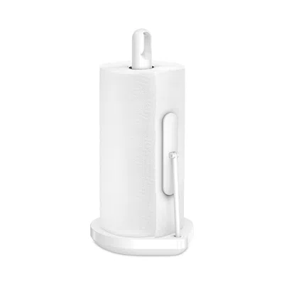 Simplehuman Paper Towel Holder In White Steel