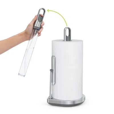Simplehuman Paper Towel Holder With Spray Pump In Brushed