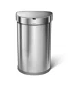 Simplehuman Semi-round Sensor Trash Can, 45 Liters In Brushed Stainless Steel