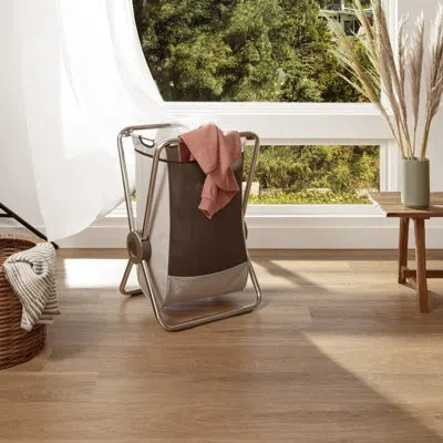Simplehuman Single X-frame Laundry Hamper, Heavy-gauge Steel Frame In Beige,chrome
