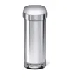 Simplehuman Slim Brushed Steel Pedal Bin In Silver