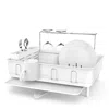 Simplehuman Steel Frame Swivel Spout Dishrack In White