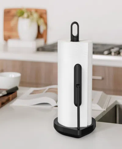 Simplehuman Tension Arm Paper Towel Holder, Black Stainless Steel