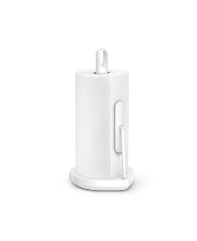 Simplehuman Tension Arm Paper Towel Holder, White Stainless Steel