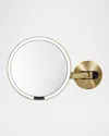 Simplehuman Wall-mounted Sensor Makeup Mirror With 5x Magnification In Wired Brass