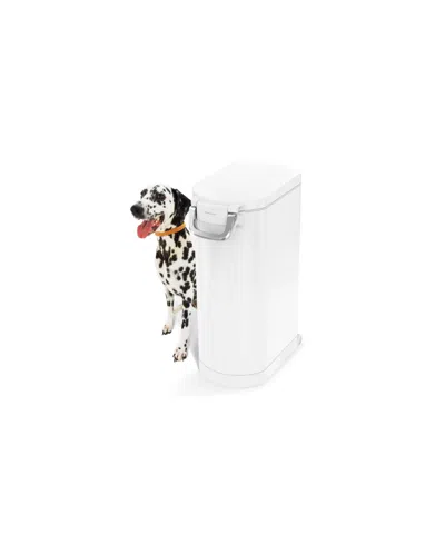 Simplehuman X-large Pet Food Can, White Stainless Steel