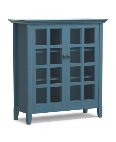 Simpli Home Acadian 42.2" Wood Medium Storage Cabinet In Blue