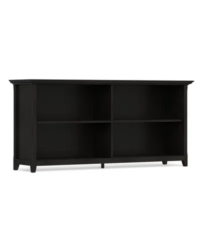Simpli Home Amherst 30" Wood Low 4 Shelf Bookcase In Hickory Brown