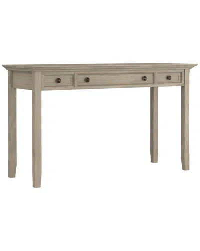 Simpli Home Amherst Solid Wood Transitional 54in Desk In Neutral