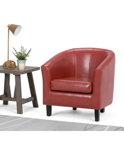 Simpli Home Austin 30in Contemporary Tub Chair In Red