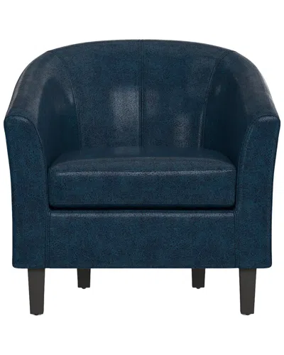 Simpli Home Austin 30in Contemporary Tub Chair In Blue