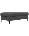 Simpli Home Ava Large Rectangular Ottoman In Gray