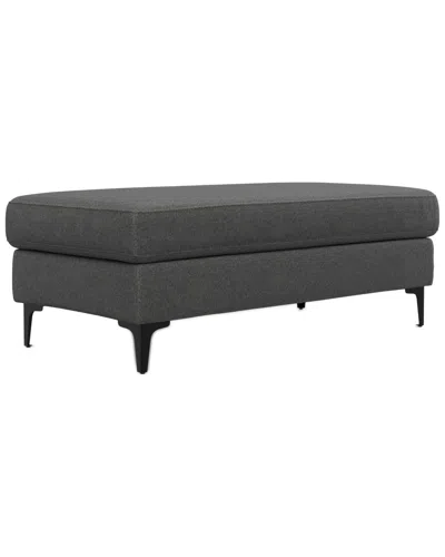 Simpli Home Ava Large Rectangular Ottoman In Gray