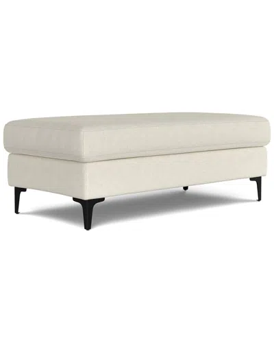 Simpli Home Ava Large Rectangular Ottoman In White