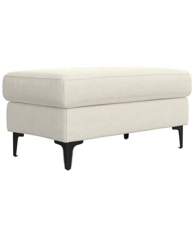 Simpli Home Ava Ottoman In White