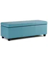 Simpli Home Avalon 48in Contemporary Rectangle Storage Ottoman Bench