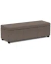 Simpli Home Avalon 54in Contemporary Rectangle Extra Large Storage Ottoman  Bench