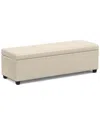 Simpli Home Avalon 54in Contemporary Rectangle Extra Large Storage Ottoman  Bench