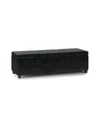 Simpli Home Avalon Extra Large Storage Ottoman Bench In Midnight Black