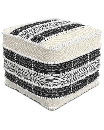 SIMPLI HOME SIMPLI HOME BARLEY BOHO SQUARE POUF