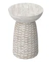 Simpli Home Boyd 13" Mango Wood Solid Accent Table In Gray