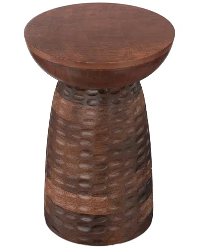 Simpli Home Boyd 13in Solid Wood Contemporary Accent Table In Brown