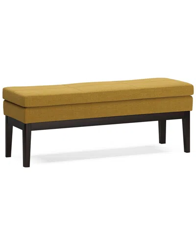 Simpli Home Carlson 45in Mid Century Ottoman Bench In Brown