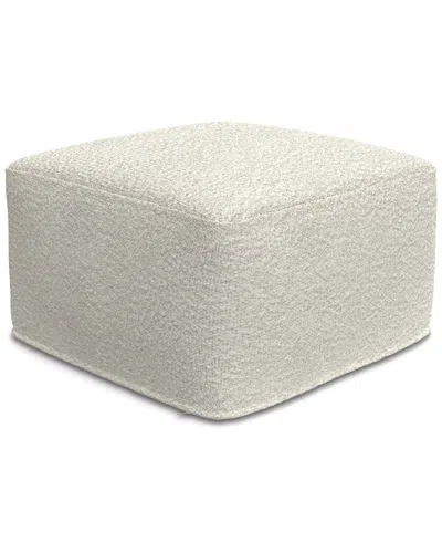Simpli Home Chantal 24in Contemporary Pouf In Neutral