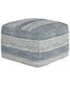 Simpli Home Clay Boho Square Pouf