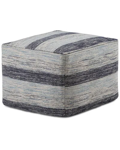 Simpli Home Clay Boho Square Pouf In Multi