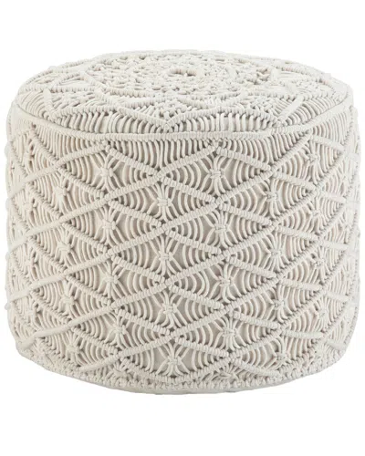 SIMPLI HOME SIMPLI HOME COATES BOHO ROUND MACRAME POUF