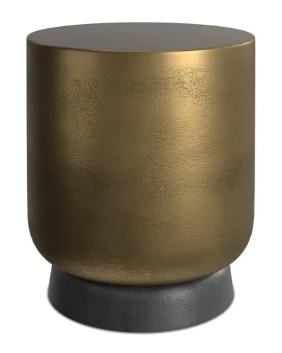 Simpli Home Cody Contemporary 16in Cast Aluminum Side Table In Gold