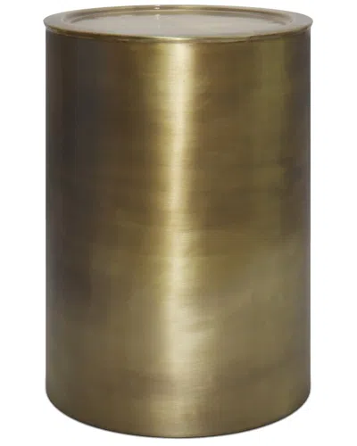 Simpli Home Corbin Industrial 16in Metal Side Table In Gold