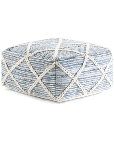 Simpli Home Cowan Boho Square Pouf In Multi
