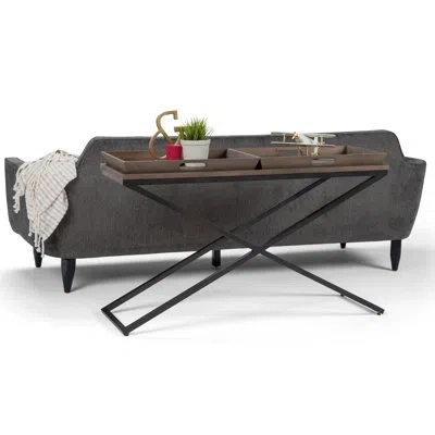 Simpli Home Damien Console Table In Distressed Natural Elm