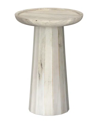 Simpli Home Dayton Solid Mango Wood 13in Round Contemporary Wooden Accent  Table In Brown