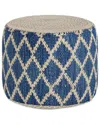 Simpli Home Edgeley Boho Round Pouf