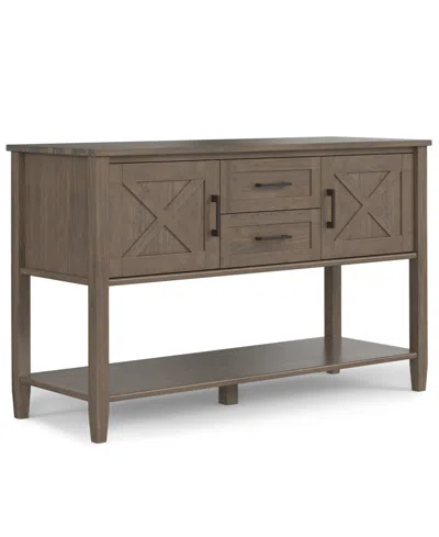 Simpli Home Ela Solid Wood Console Table In Smoky Brown