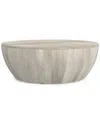 Simpli Home Elmbrook 34in Solid Mango Modern Industrial Drum Coffee Table