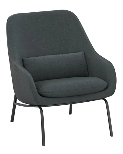 Simpli Home Elmont 30in Mid Century Modern Accent Chair In Blue